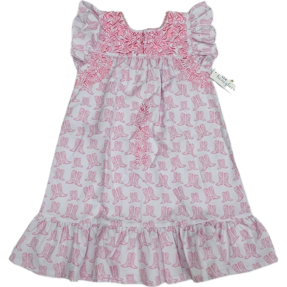 NWT Six Honeybees Size 6 Pink Cowboy Dress